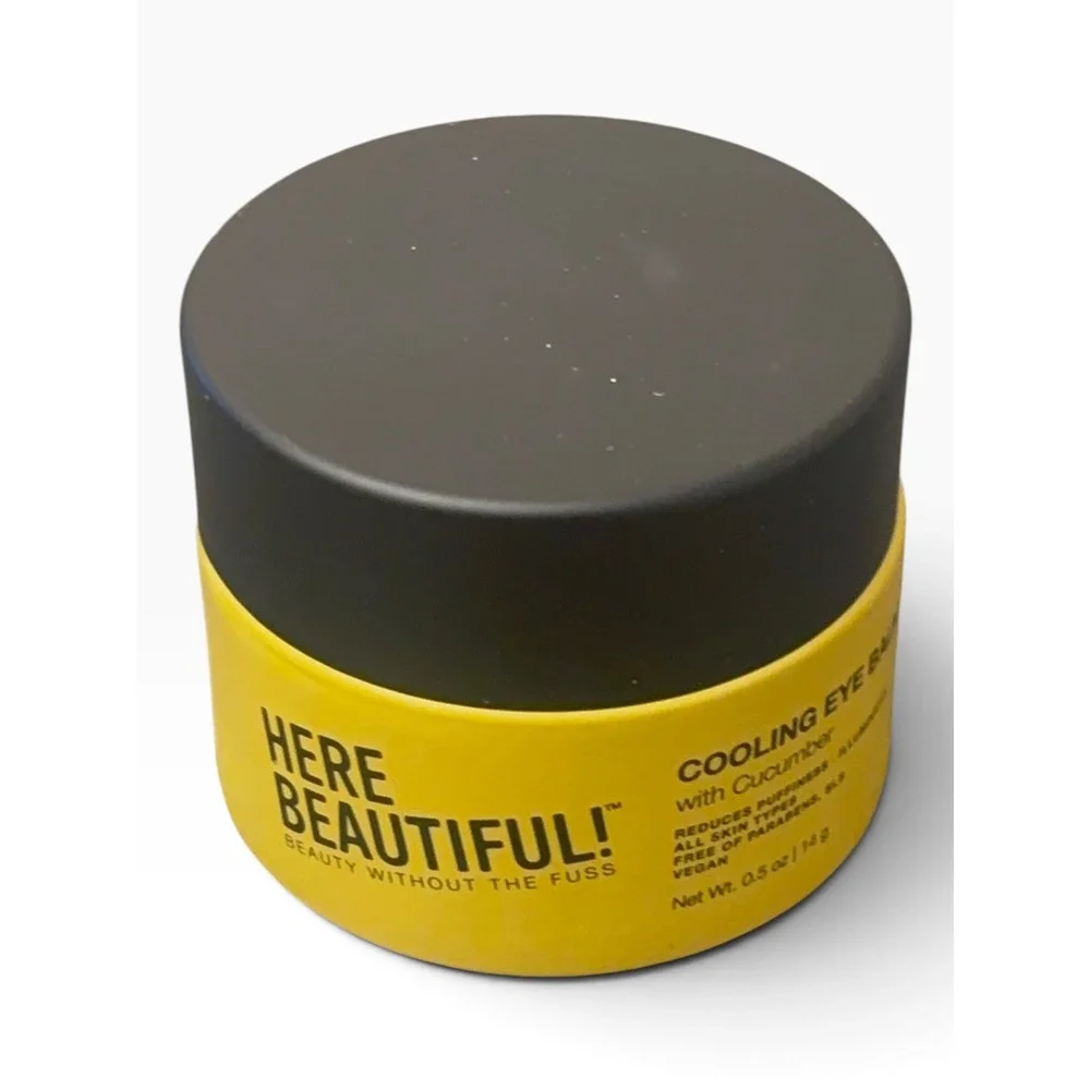 Here Beautiful Cooling Eye Balm Cucumber 0.5oz De-Puff Hydrate Brighten Vegan